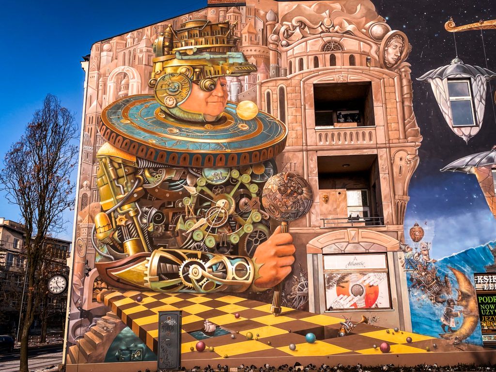 Mural Strażnik Czasu w Częstochowie